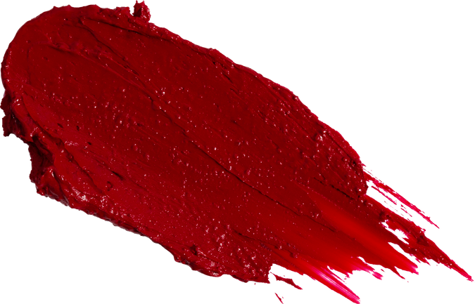 Lipstick swatch sample on transparent background